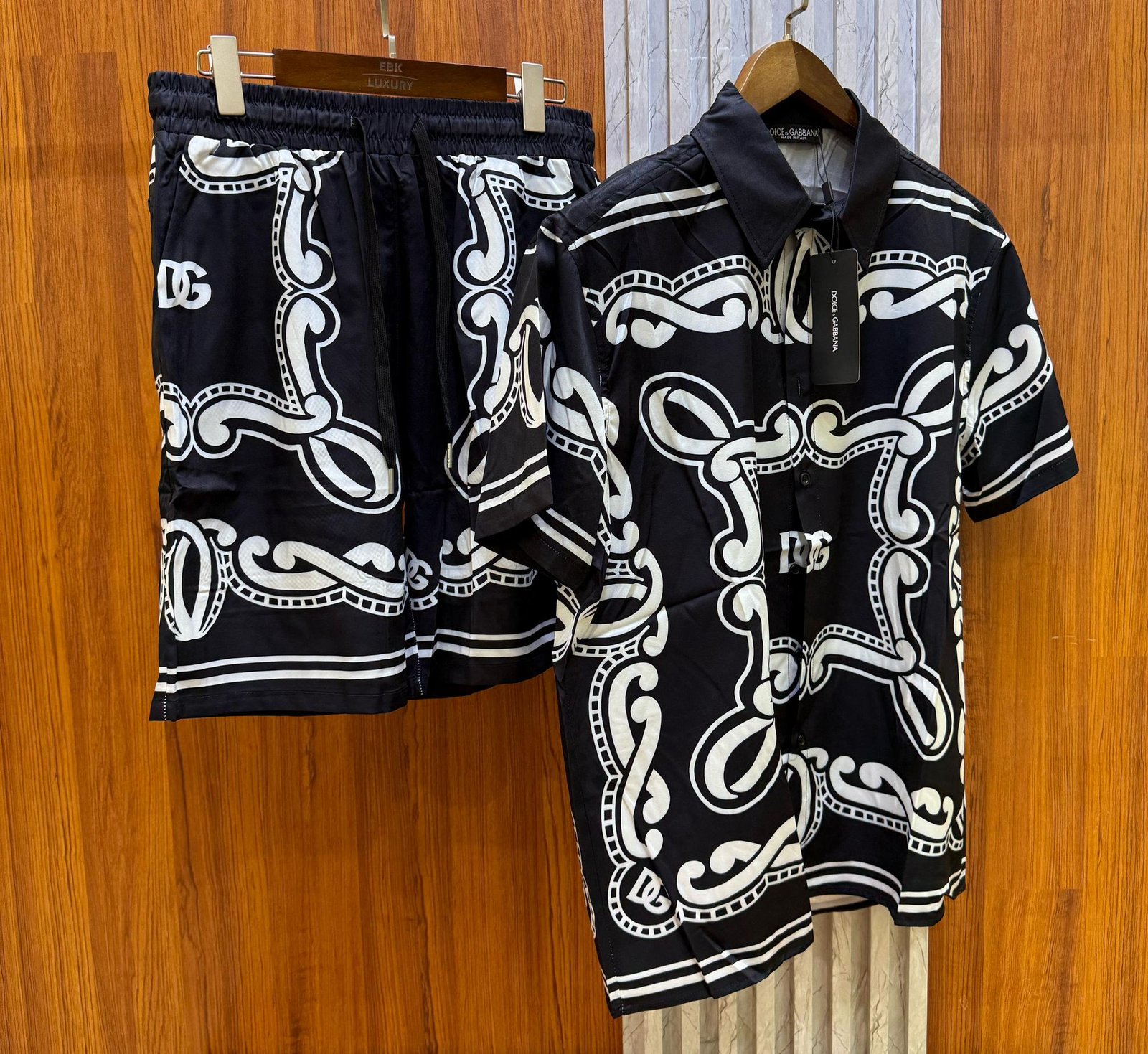 Dolce & Gabbana Silk Shirt and Short with Bandana Print