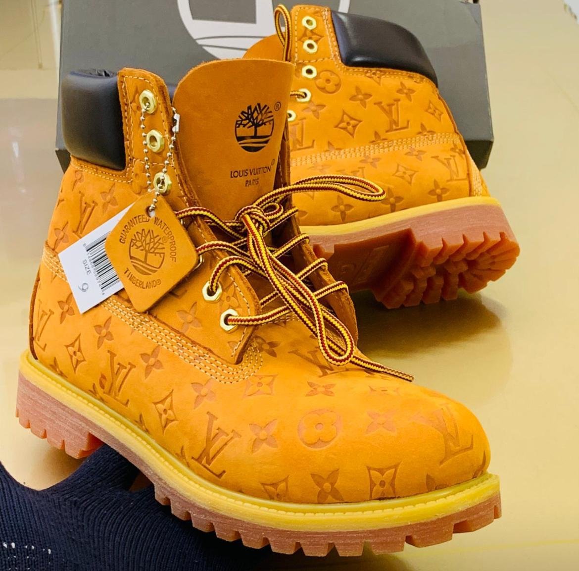 Luxury new Luois vuttion Paris Timberland boot.