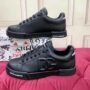 Dolce & Gabbana Black Leather DG Signature Sneakers