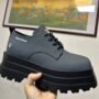 Naked Wolfe Black Platform Derby Shoes