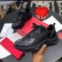 Valentino Garavani Black Camouflage Runner Sneakers