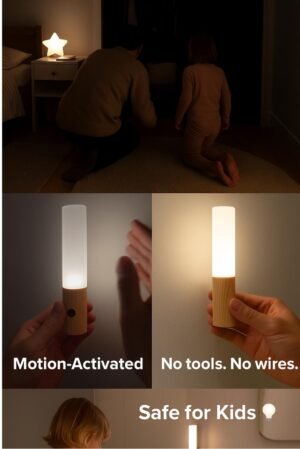 Inductive Portable Wireless Flashlight Magnetic Smart Indoor Wall Staircase Lamp USB Rechargeable LED Motion Sensor Night Light - Image 2